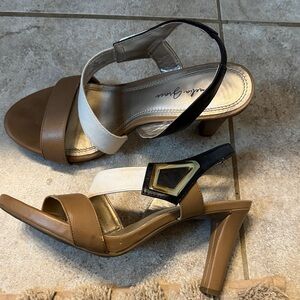 Stylish Vera Wang Multi-Color Heeled Sandals